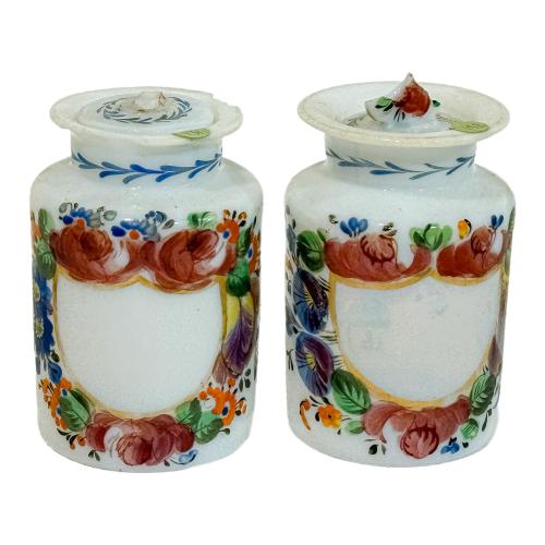 PAREJA DE PEQUEÑOS FRASCOS DE FARMACIA S. XIX