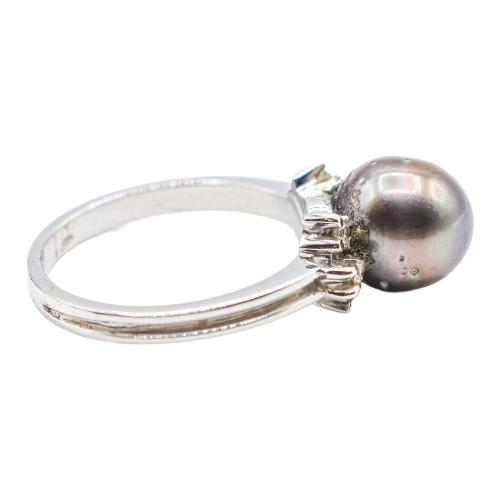 ANILLO CON PERLA Y BRILLANTES