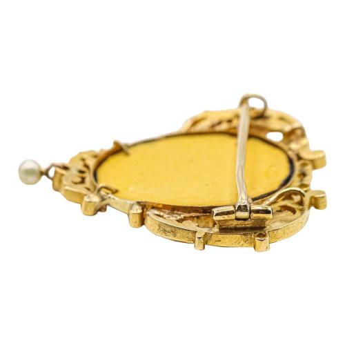 BROCHE CON ESMALTE DEL S.XIX