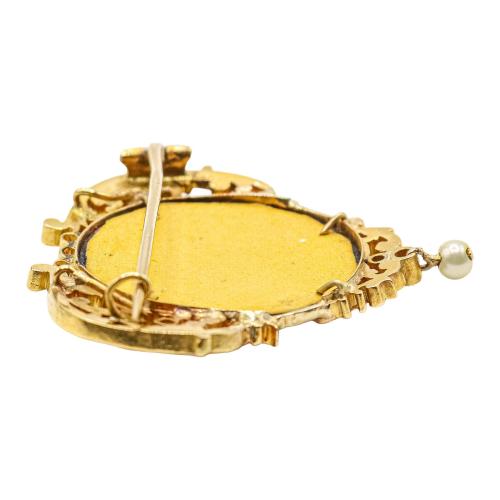 BROCHE CON ESMALTE DEL S.XIX