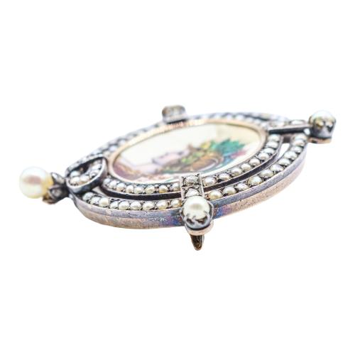 BROCHE CON PERLAS DEL S.XIX