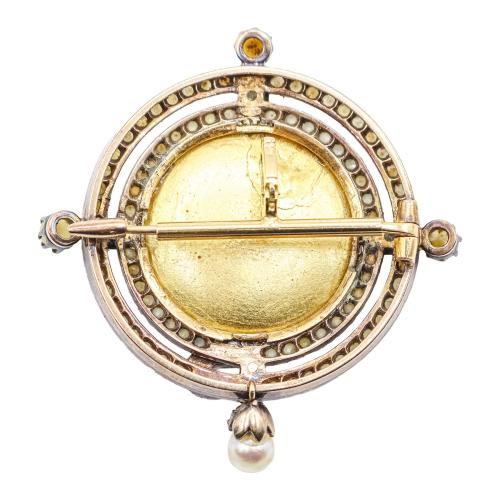 BROCHE CON PERLAS DEL S.XIX