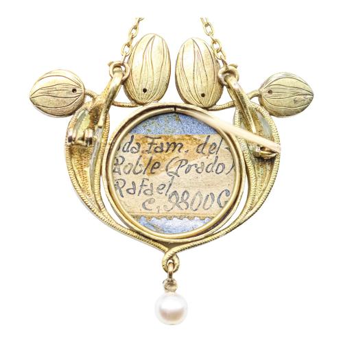 BROCHE FRANCÉS ART NOUVEAU CON ESMALTES, PPS. DEL S.XX