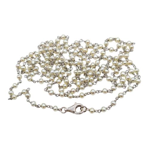 COLLAR LARGO TIPO ROSARIO CON PERLAS