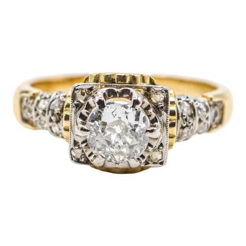 SORTIJA CON DIAMANTES DE LOS AÑOS 30-40