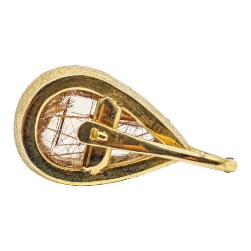COLGANTE DE DISEÑO CON CUARZO RUTILADO