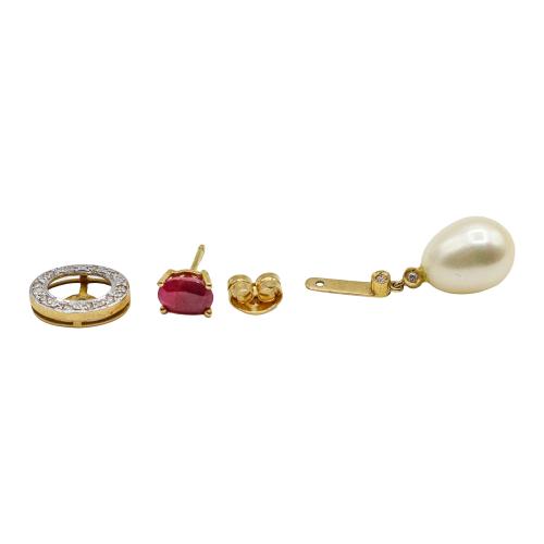 PENDIENTES LARGOS DESMONTABLES CON PERLAS