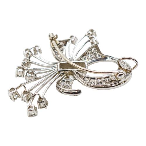 BROCHE COLGANTE CON DIAMANTES, AÑOS 70