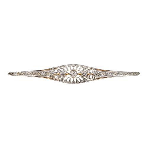 BROCHE ALFILER CON DIAMANTES, AÑOS 30