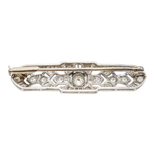 BROCHE ALFILER CON DIAMANTES, AÑOS 30