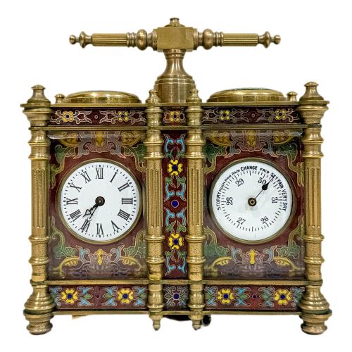 RELOJ Y BARÓMETRO INGLÉS S.XX
