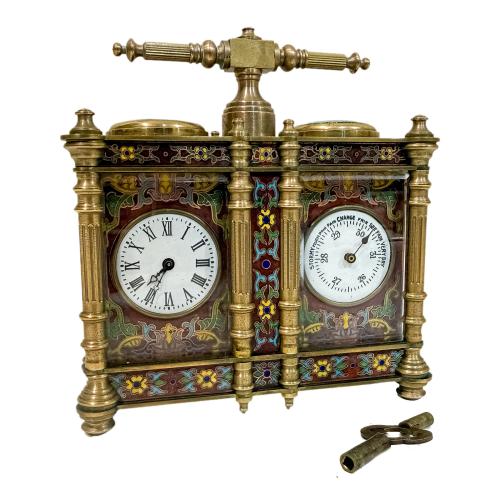 RELOJ Y BARÓMETRO INGLÉS S.XX