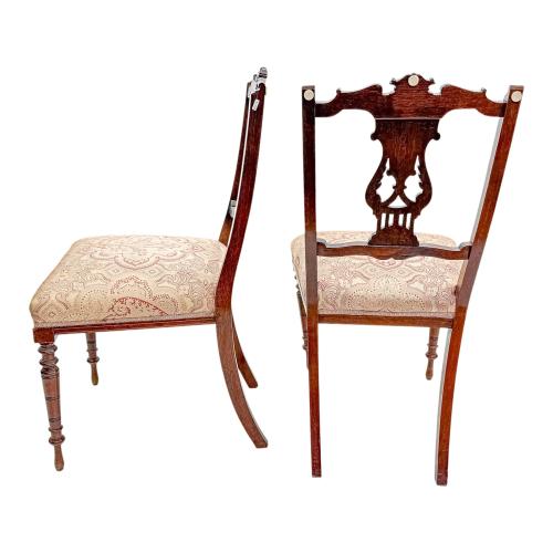PAREJA DE SILLAS DE SALÓN VICTORIANAS SEGUNDA MITAD S. XIX