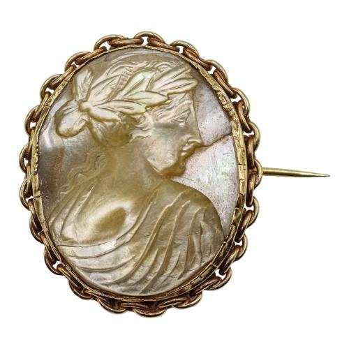 BROCHE CAMAFEO DE MEDIADOS S.XX