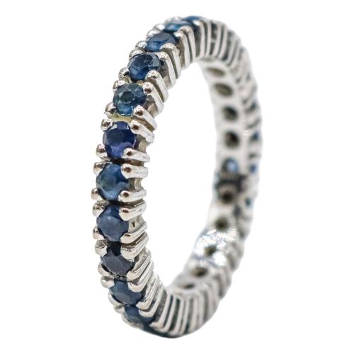 ANILLO ALIANZA CON ZAFIROS