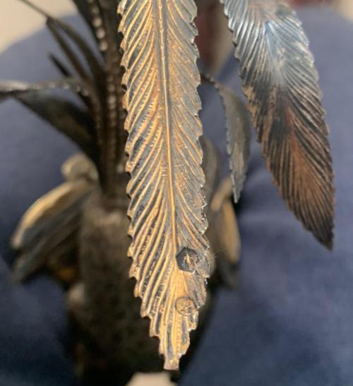 PAREJA DE FIGURAS DE GALLOS EN PLATA