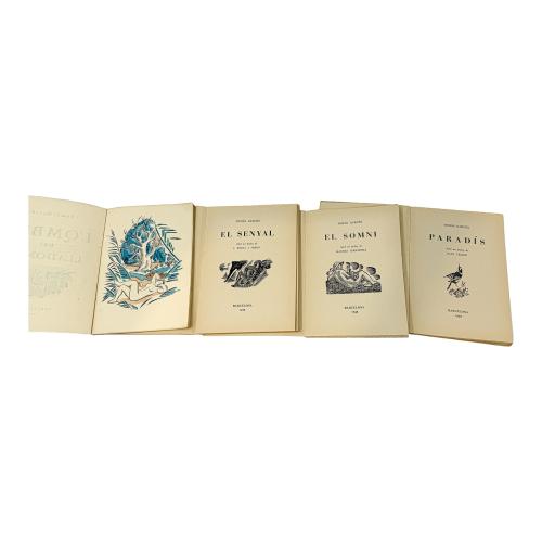 CUATRO POEMARIOS DE TOMAS GARCES ILUSTRADOS POR JOSEP OBIOLS