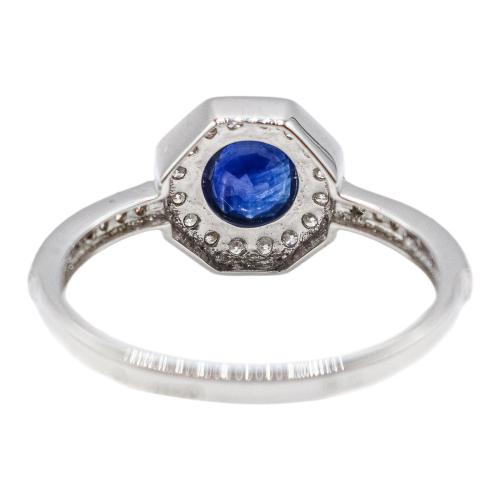ANILLO ROSETÓN CON ZAFIRO Y BRILLANTES