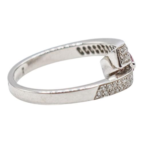 ANILLO CON RUBÍ Y BRILLANTES