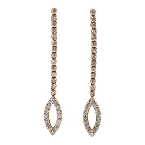 PENDIENTES LARGOS CON BRILLANTES