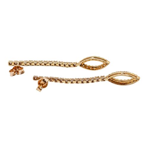 PENDIENTES LARGOS CON BRILLANTES