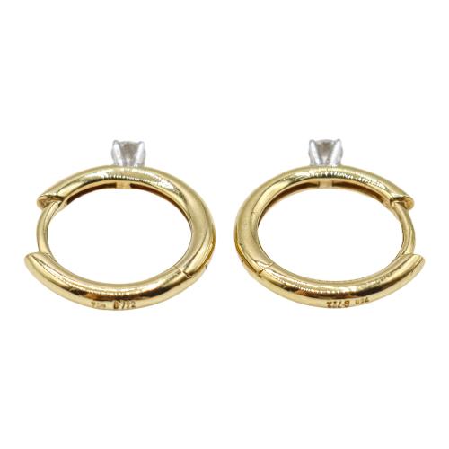 PENDIENTES ARGOLLAS CON BRILLANTE