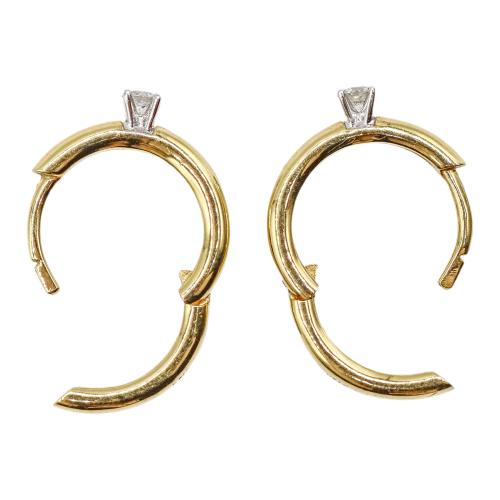 PENDIENTES ARGOLLAS CON BRILLANTE