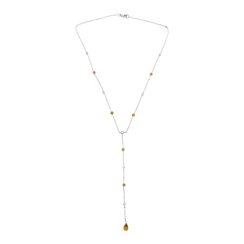 GARGANTILLA CON CITRINOS Y BRILLANTES