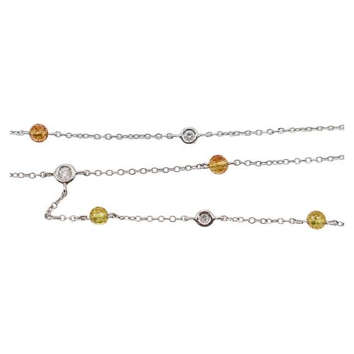 GARGANTILLA CON CITRINOS Y BRILLANTES
