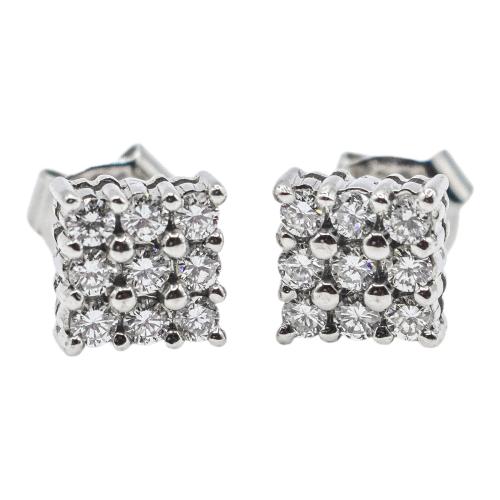PENDIENTES ROSETONES CON BRILLANTES