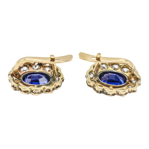 PENDIENTES ROSETONES DE MEDIADOS S.XX