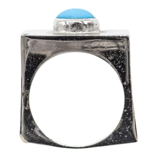 ANILLO DE DISEÑO CON OPALINA AZUL