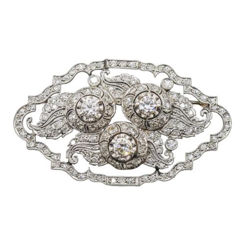 BROCHE CON DIAMANTES DE LOS AÑOS 30-40