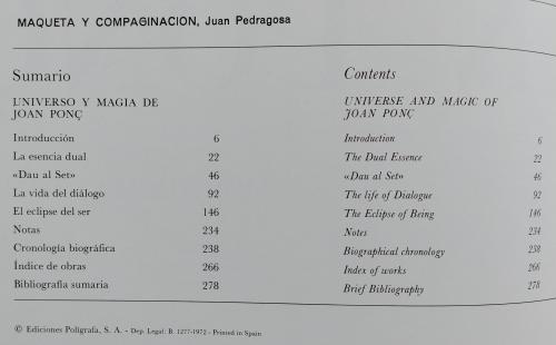 UNIVERSO Y MAGIA DE JOAN PONÇ
