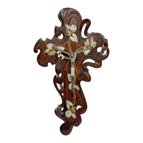 CRUCIFIJO MODERNISTA DE PRINCIPIOS DE S. XX