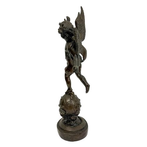 FIGURA DE CUPIDO EN BRONCE DEL ÚLTIMO TERCIO DE S. XX