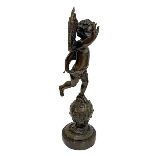 FIGURA DE CUPIDO EN BRONCE DEL ÚLTIMO TERCIO DE S. XX