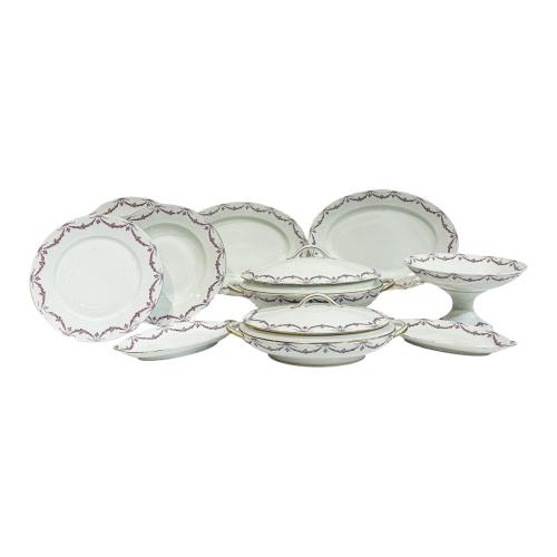 VAJILLA DE PORCELANA FRANCESA DE LIMOGES DE MEDIADOS S. XX