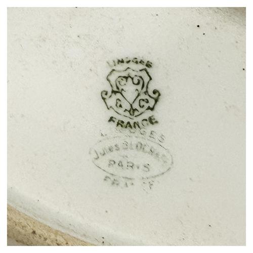 VAJILLA DE PORCELANA FRANCESA DE LIMOGES DE MEDIADOS S. XX
