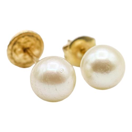 PENDIENTES DORMILONAS CON PERLAS CULTIVADAS