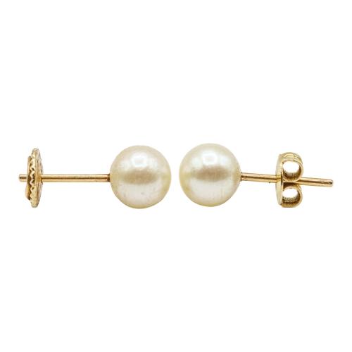 PENDIENTES DORMILONAS CON PERLAS CULTIVADAS