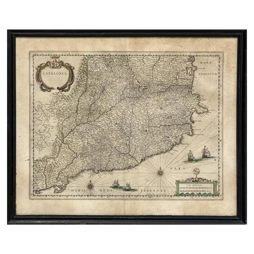 MAPA DE CATALUNYA DEL SIGLO XVII