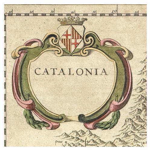 MAPA DE CATALUNYA DEL SIGLO XVII