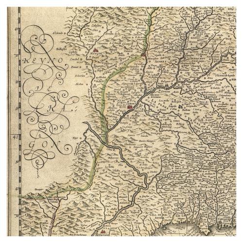 MAPA DE CATALUNYA DEL SIGLO XVII