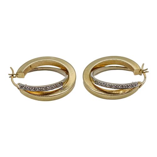 PENDIENTES ARGOLLAS CON DIAMANTES