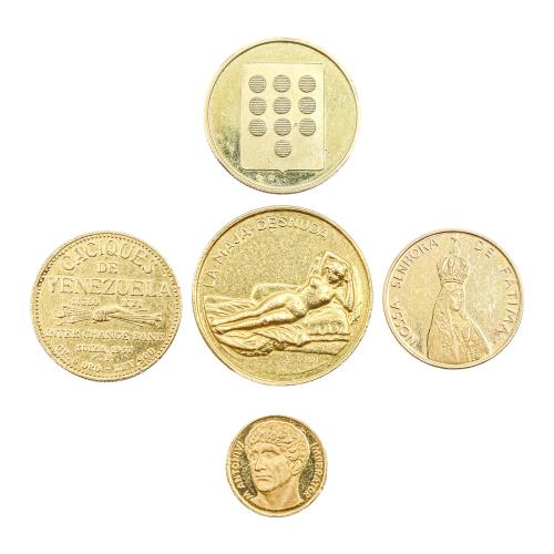 CINCO MONEDAS DE ORO