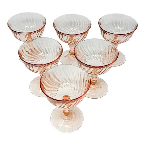 SEIS COPAS FRANCESAS DE CHAMPAGNE, AÑOS 40