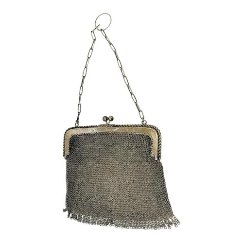 BOLSO DE MALLA DE PLATA DEL PRIMER TERCIO DE S. XX