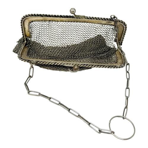 BOLSO DE MALLA DE PLATA DEL PRIMER TERCIO DE S. XX