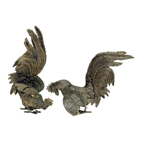 PAREJA DE GALLOS DE PELEA DE LOS AÑOS 60